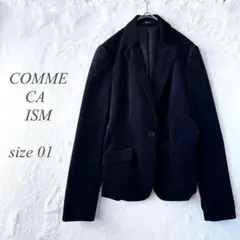 COMME CA ISM コーデュロイ テーラードジャケット 黒 1260
