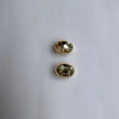 オーバル モザイク イヤリング