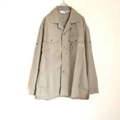日本製　ロールアップ　ミリタリーシャツ　ジャケット　ベージュ L 長袖 着回し