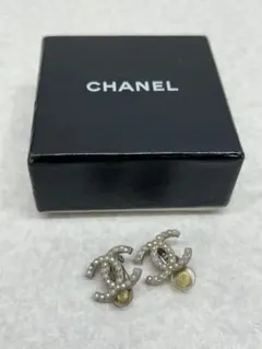 D0104A）CHANEL シャネル パール装飾CCロゴ イヤリング ココマーク