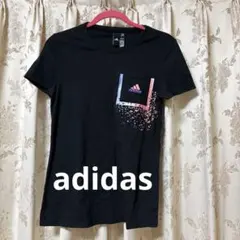 adidas ブラック Tシャツ 半袖 ポケット付き　美品