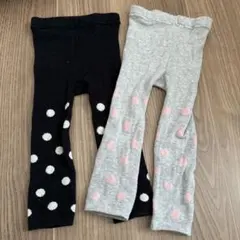 UNIQLO ベビーレギンス 90cm ドット柄 2枚セット