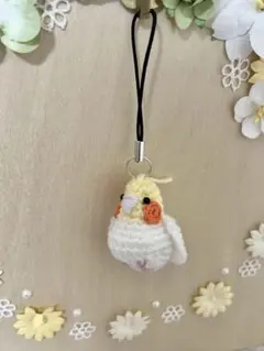 オカメインコ 編みぐるみ ストラップのサムネイル