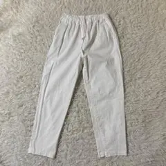 【美品】かぐれ　コットン　ストレッチ　イージー　パンツ　ホワイトのサムネイル