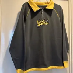 グレー/イエロー ジップアップ トレーナー