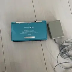 任天堂 3DS 本体 青色 ACアダプター付き　ソフト3本付き