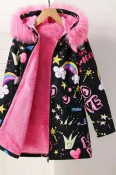 カワイイ　フード付きコート　キッズ　子供服　ダウンジャケット　防寒