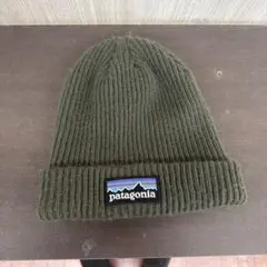 patagonia リブ編みニット帽 オリーブのサムネイル