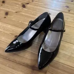 fitfit パンプス　チャンキーヒール　黒