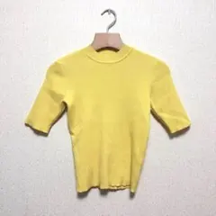 【clear】美品　クリア　サマーニット　韓国風　黄色　F