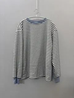 mysa closet 配色ボーダープルオーバー