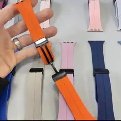 40mm 時計ベルト カスタム Applewatchベルト スポーツ ラバー