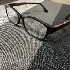 美品TUMI メガネ10-0011 日本製 黒×赤 度なし ブルーライト - メルカリ