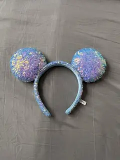 ミッキーマウス型カチューシャ 青紫色