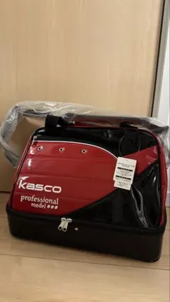【新品未使用】Kasco プロフェッショナルモデル ゴルフバッグ　赤 黒のサムネイル