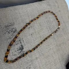 琥珀　アンバー　ネックレス　ビンテージ　アンティーク