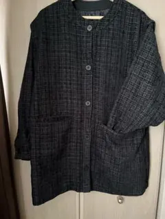 ツイードジャケット ノーカラージャケット