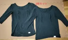 【2枚セット】モーハウス 授乳インナー 黒 七分袖 ※使用感ありのサムネイル