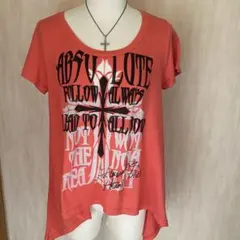 Y2Kゴーストオブハーレム チュニックTシャツ クロス英字プリント 平成ギャルのサムネイル