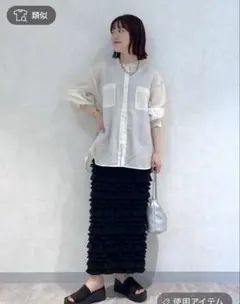 LOWRYSFARM シアー バンドシャツ フリーサイズ アイボリー　サイズ1