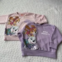 【2枚セット 】PAW PATROL トレーナー サイズ90 ピンク・パープル