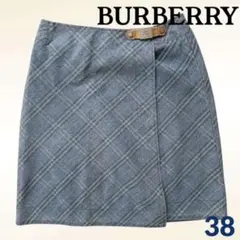 BURBERRY バーバリー スカート ノバチェック ベルト付き 巻きスカート風