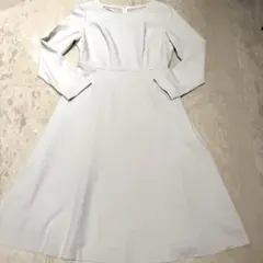 NBB 長袖ひざ丈ワンピース ベージュ