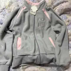 【匿名発送】チャンピオン　グレー ピンク フリースジャケット　160