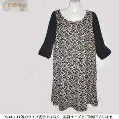 m26113・値下★grove★ワンピース6分袖