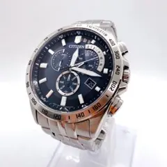 美品✨ CITIZEN エコドライブ 電波ソーラー クロノグラフ 腕時計のサムネイル