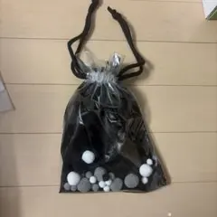 クリア巾着袋 ポンポン入り 推し活袋　ぬいぐるみ入れ