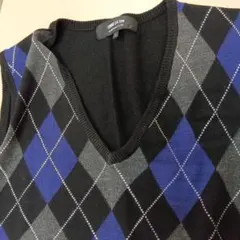 コムサイズム アーガイル ベスト L