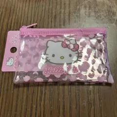 ハローキティ　ラメポーチ　ダイソー