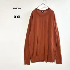 ユニクロ XXL ウール 100% 薄手 丸首 クルーネック ニット 洗える 春