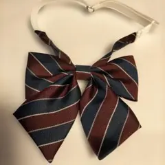 学生用　ストライプリボン 蝶ネクタイ　リボンタイ