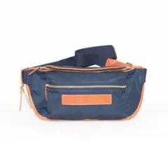 新品【799-bl】 Felisi イタリア製ナイロン×レザー ボディバッグ