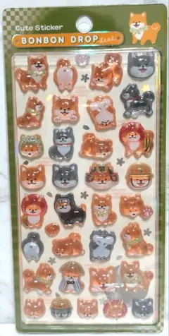 柴犬　ボンボン　シール