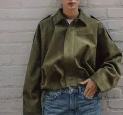 ZARA スエード風 ボンバージャケット　新品タグ付