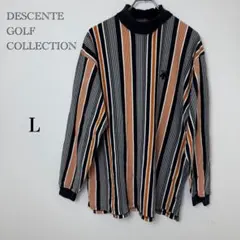デサントゴルフコレクション 長袖ポロシャツ L ストライプのサムネイル