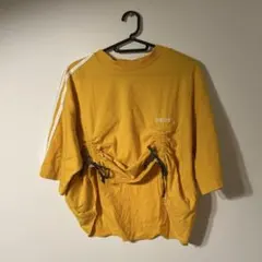 adidas Tシャツ アレンジ イエロー 古着