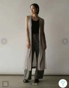 【新品】スコットクラブ RADIATE サイドチュールニットロングジレ