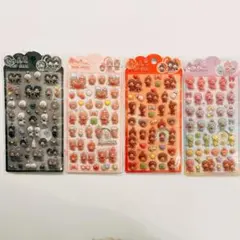 ♡ぷくぷくシール　4枚セット♡モンチッチ