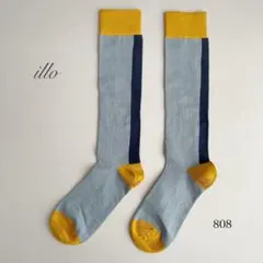 靴下　ハイソックス　レディース　3色カラー　くすみカラー　ストライプ　おしゃれ