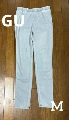 GU ＊ デニムレギンス パンツ ジーンズ　Mライトブルー　ストレッチ