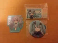 劇場版プロセカ 初音ミク バツミク バッジ ステッカー セット