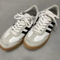 手洗い済み　adidas スニーカー 25.5センチ　ホワイト グレー ブラック