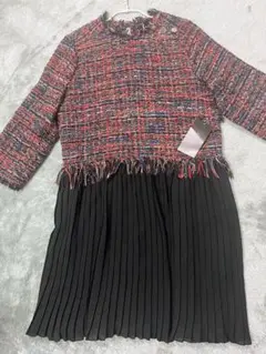 最終値下げ！新品タグ付き【ツイード風ワンピース】ZARAザラ