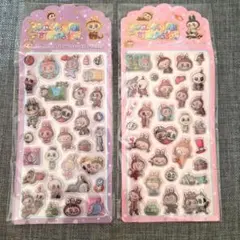 ラブブ　3D立体ステッカーシール２枚セット！