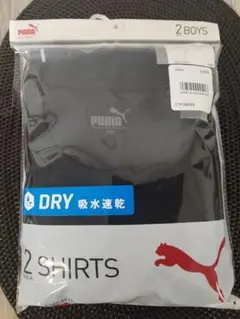PUMA プーマ　DRY　吸水速乾　クルーネック半袖(丸首) 2枚黒150cm