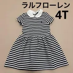 Ralph Lauren 4T（110cm） 紺×白ボーダー襟付きワンピース